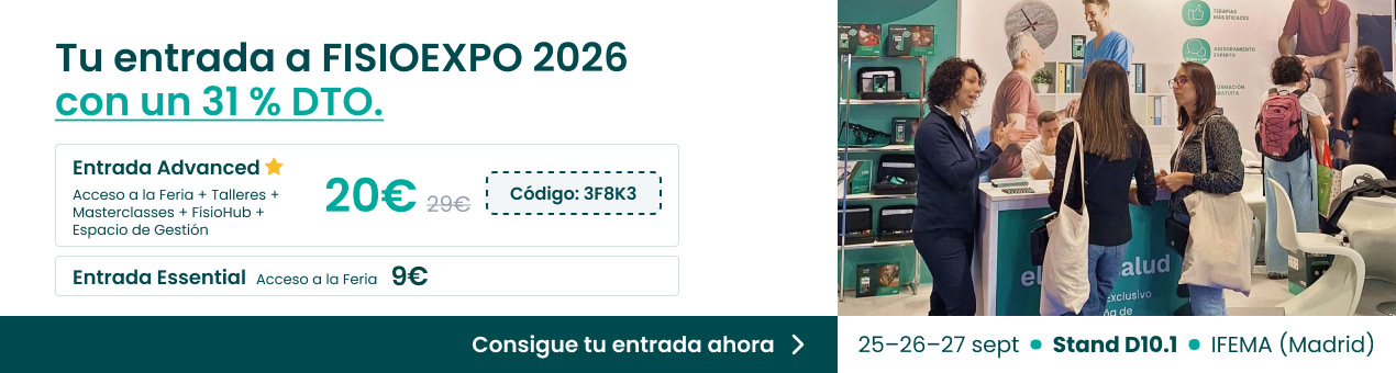 Consigue tu entrada a FisioExpo 2026 con un 31 % de descuento